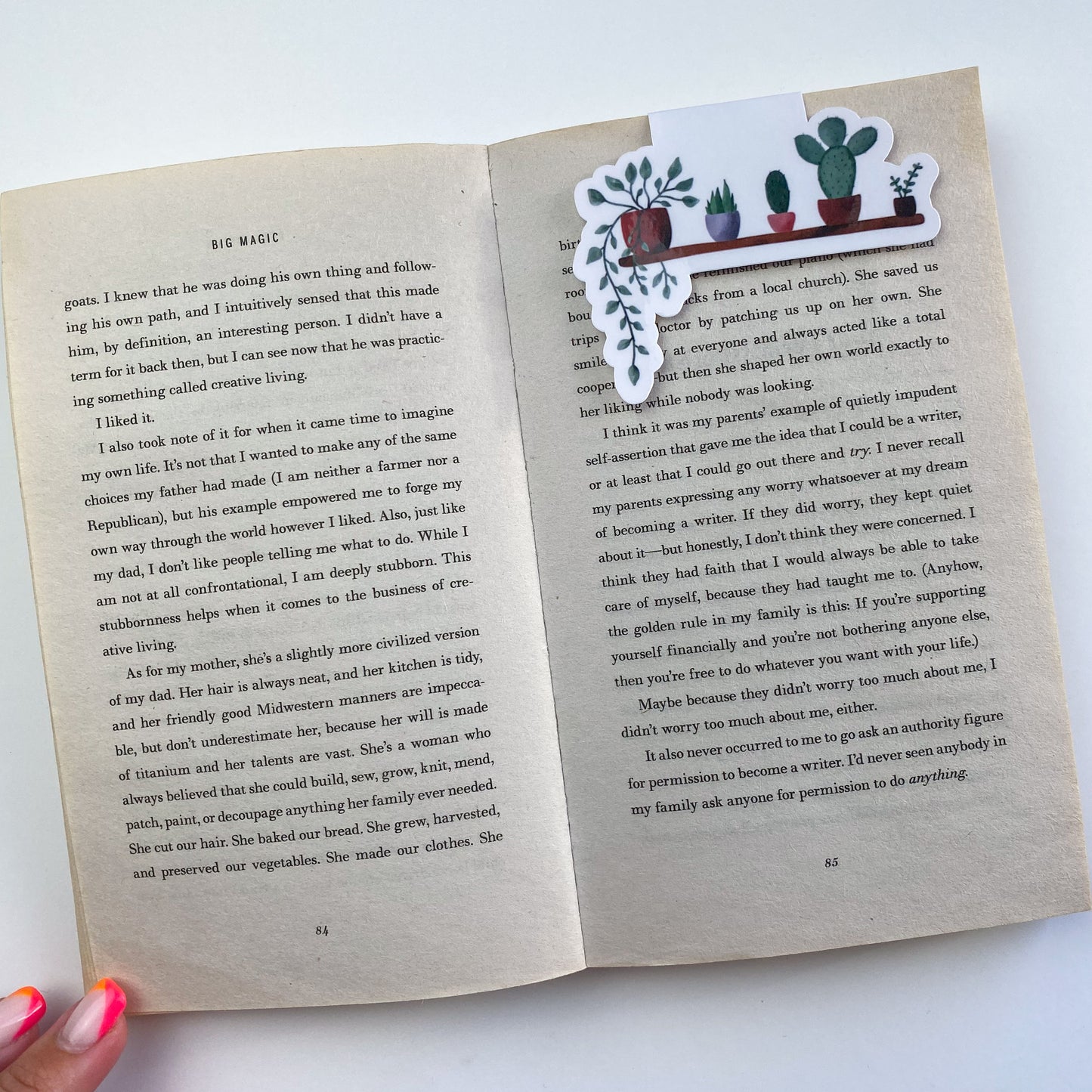 Magnetic Bookmark Plants Shelf