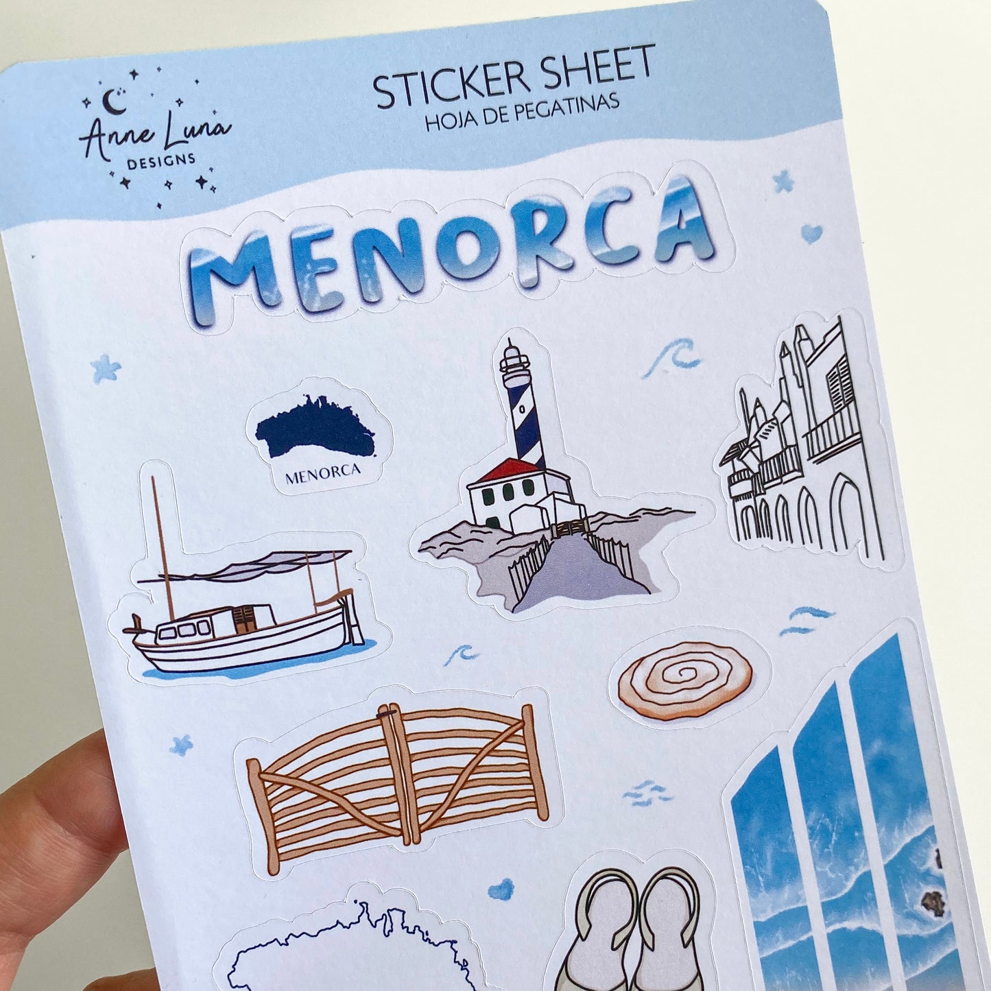 Menorca Sticker Sheet for Planner or Bullet Journal