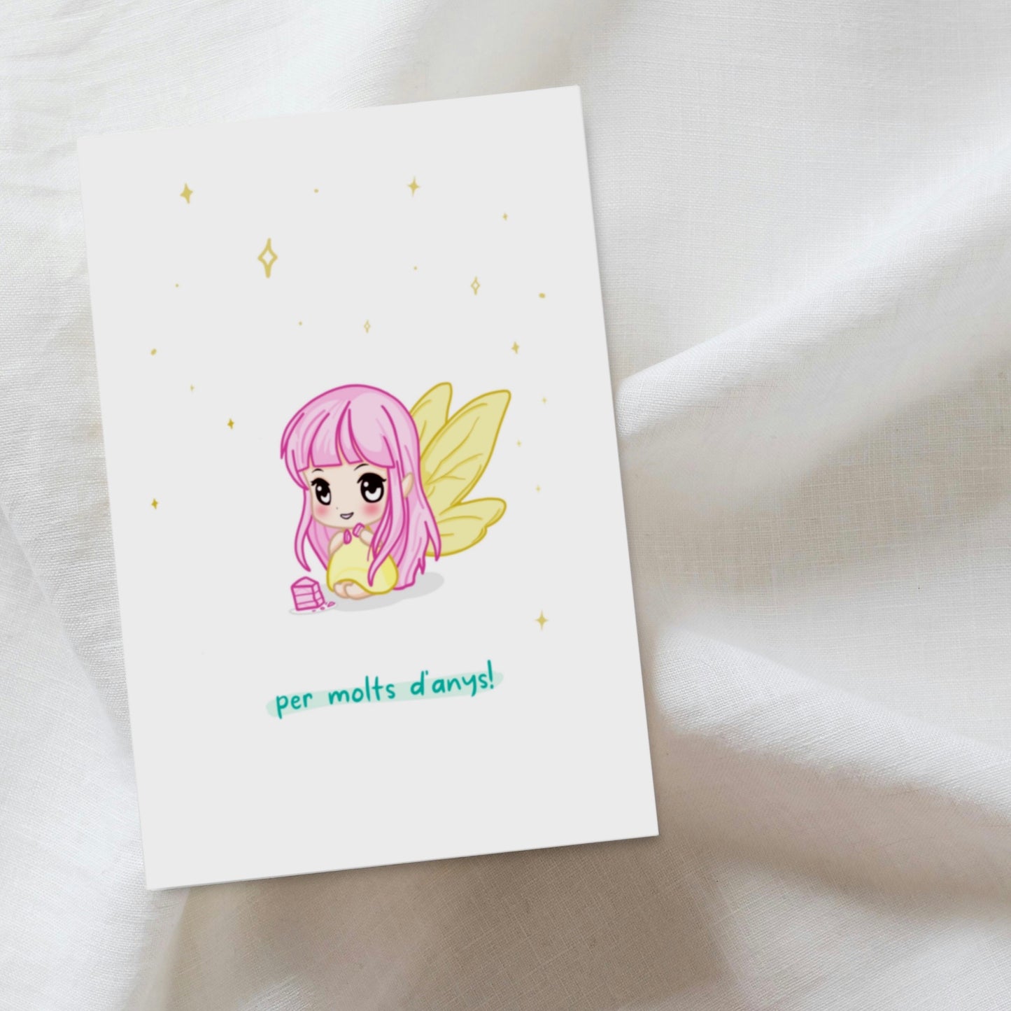 Luna - Customizable Kawaii Greeting Card