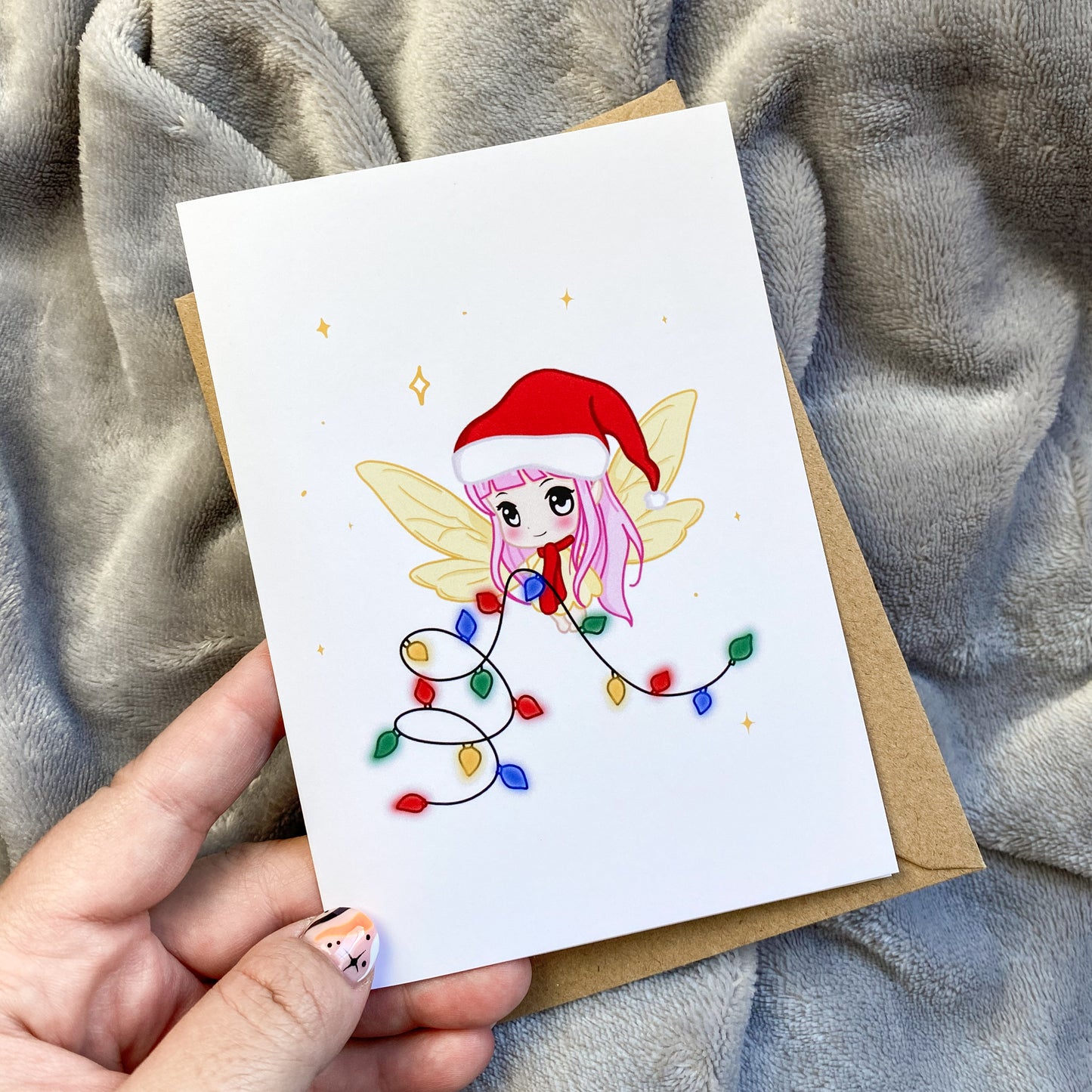 Kawaii Christmas Card - Luna at Christmas