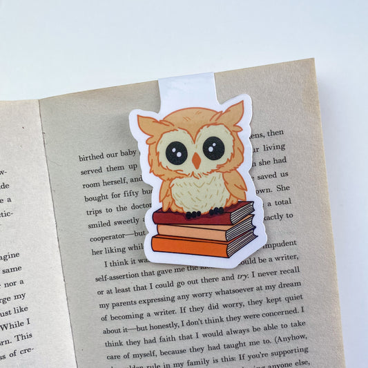 Marcapáginas Magnético - Otto con Libros - Búho estilo Kawaii