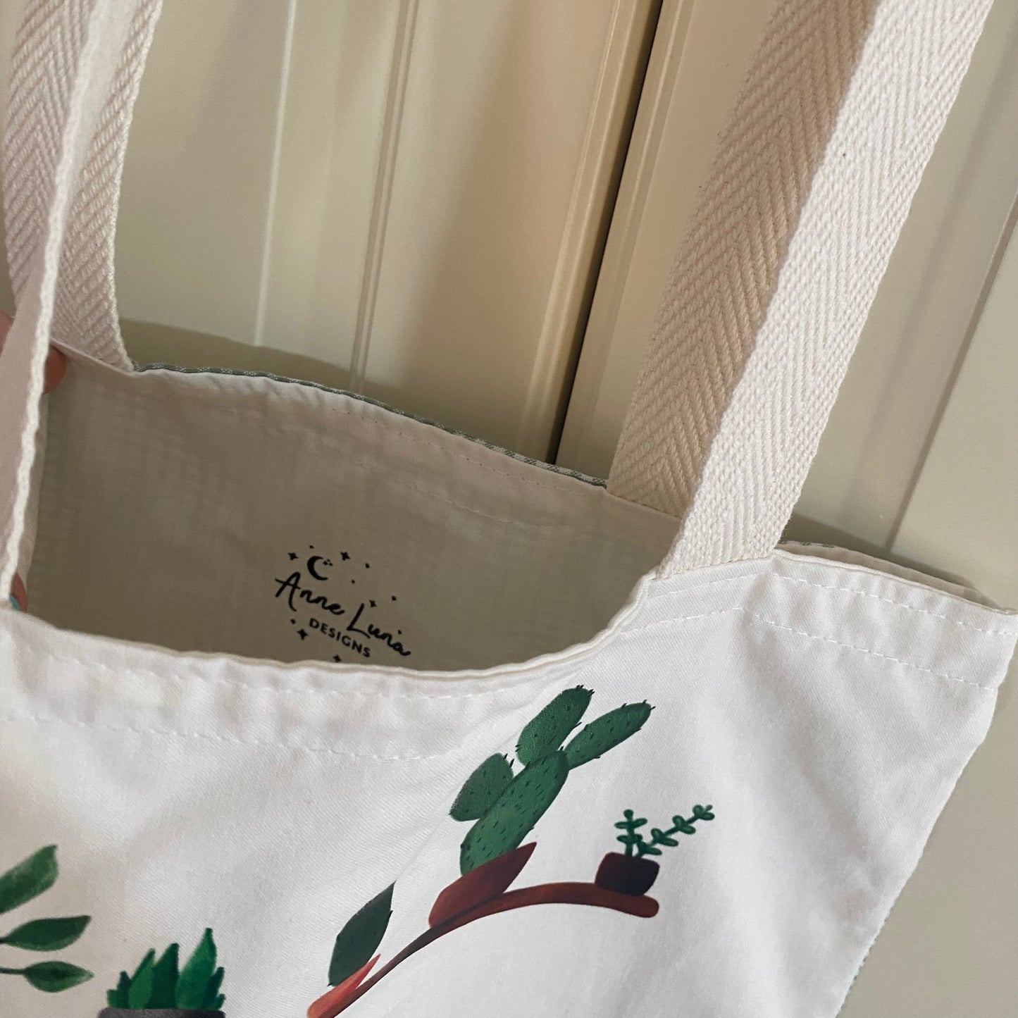 Bolsa Tote Bag Decorada con Plantas