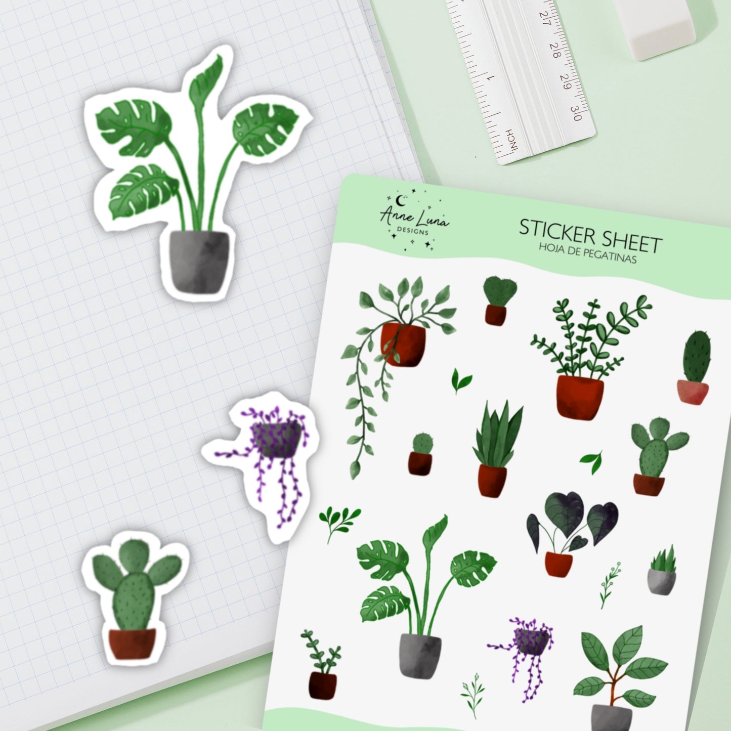 Plants Sticker Sheet for Planner or Bullet Journal