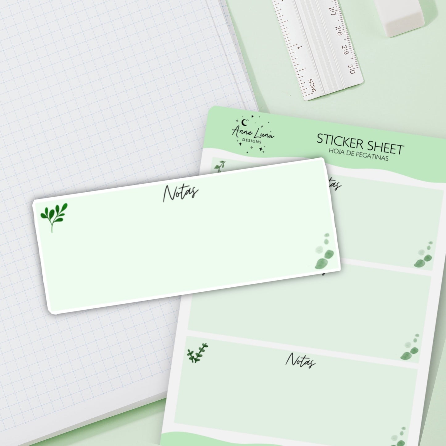 Plants Basic Box Sticker Sheet for Planner or Bullet Journal
