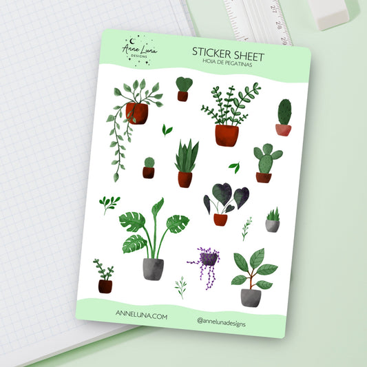 Plants Sticker Sheet for Planner or Bullet Journal