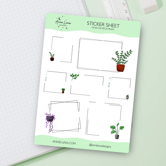 Plants Basic Sticker Sheet for Planner or Bullet Journal