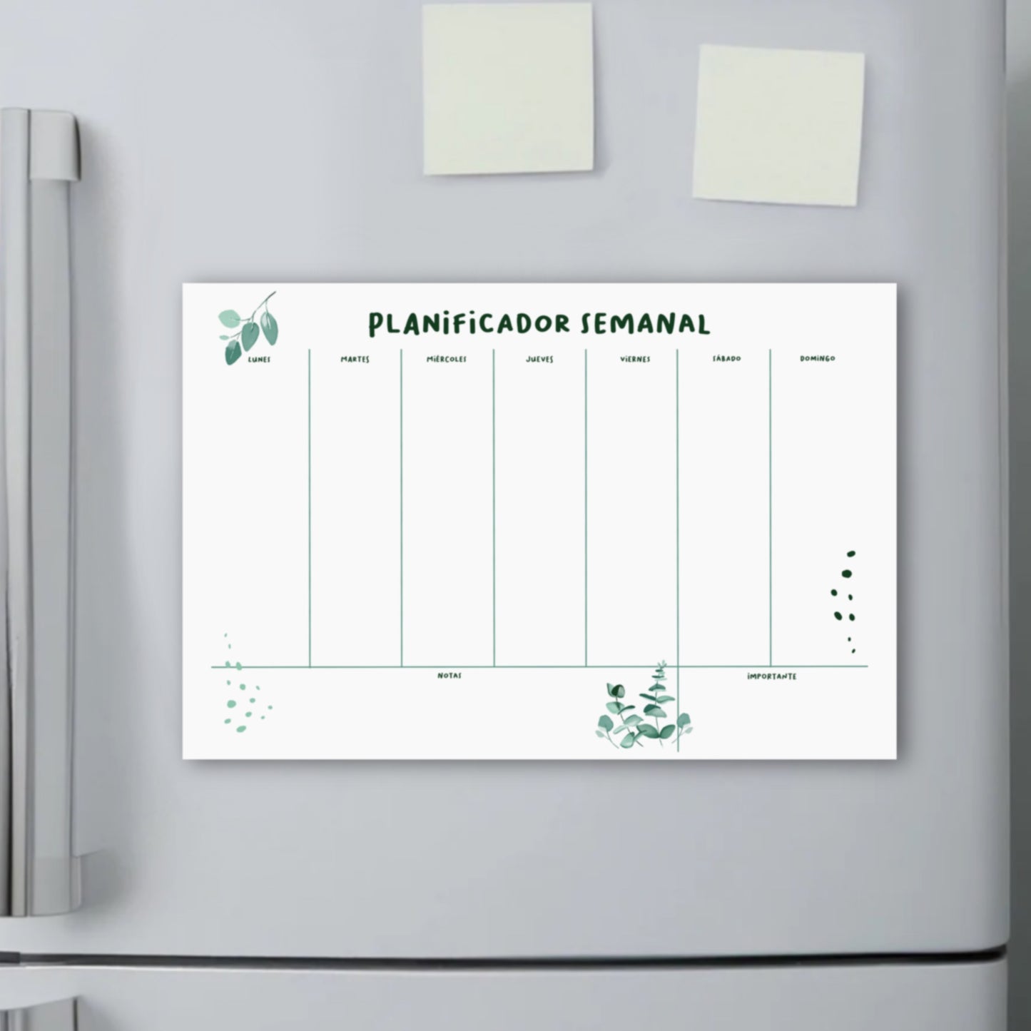 Magnetic Weekly Planner Board Style - Eucalyptus