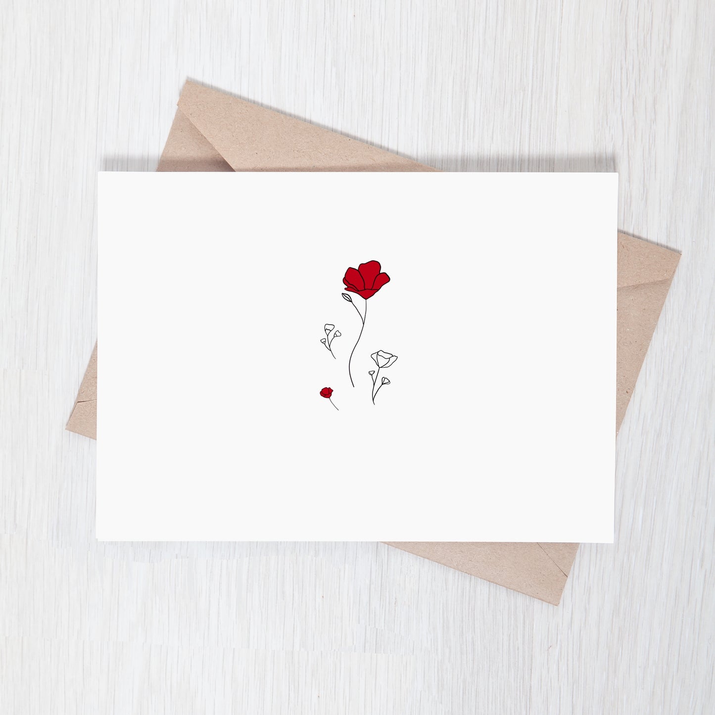 Pop of Red Thank You Card
