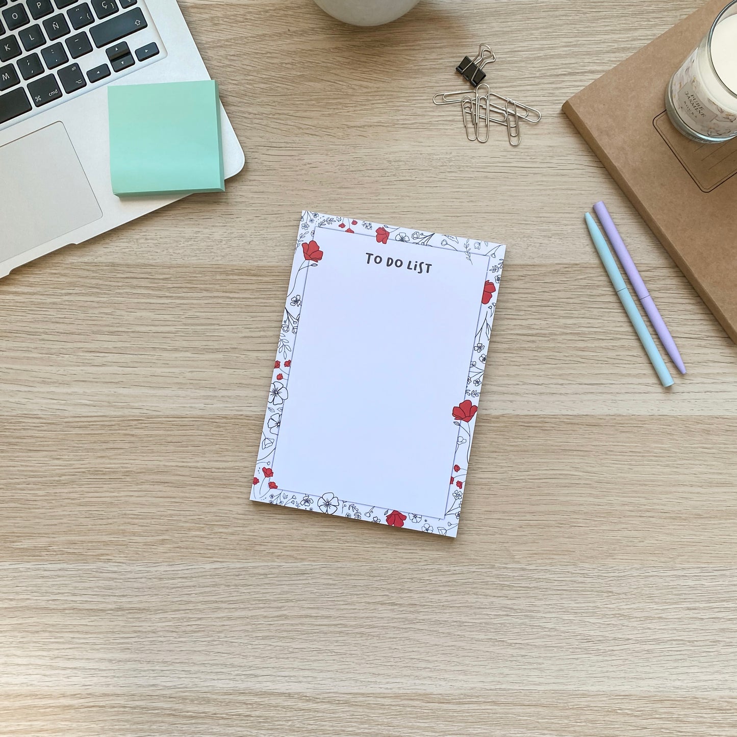 Pop of Red Notepad