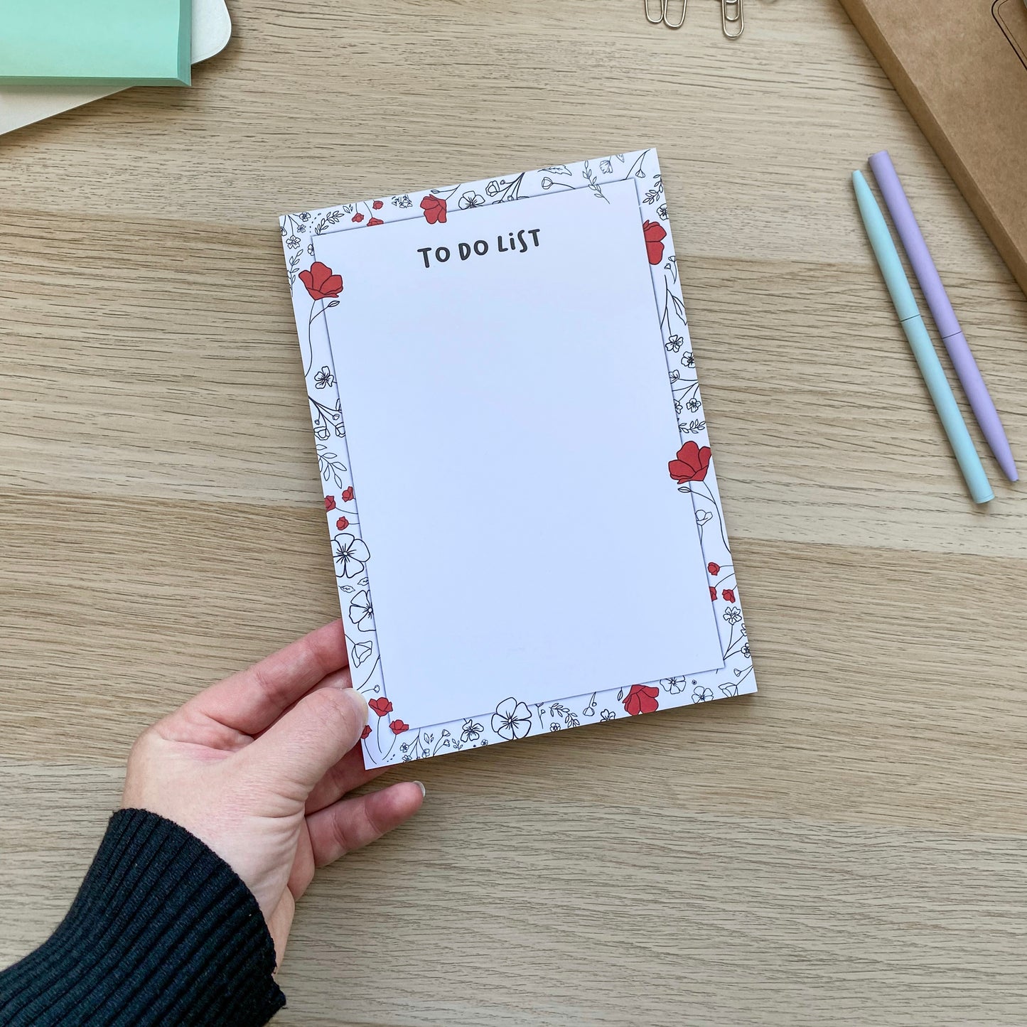 Pop of Red Notepad