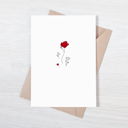 Pop of Red Greeting Card