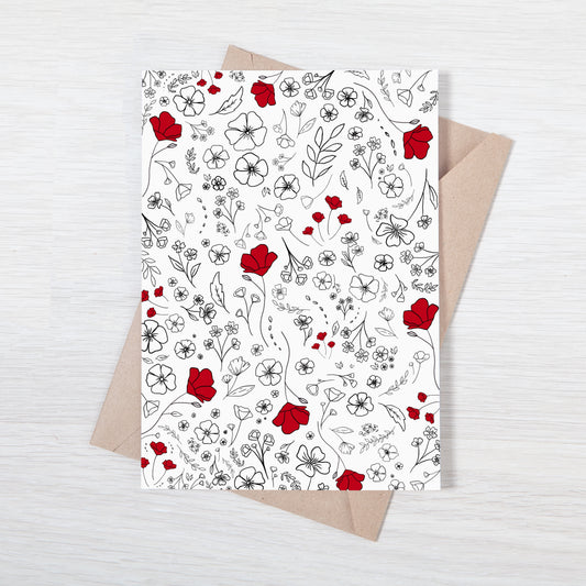 Pop of Red Greeting Card
